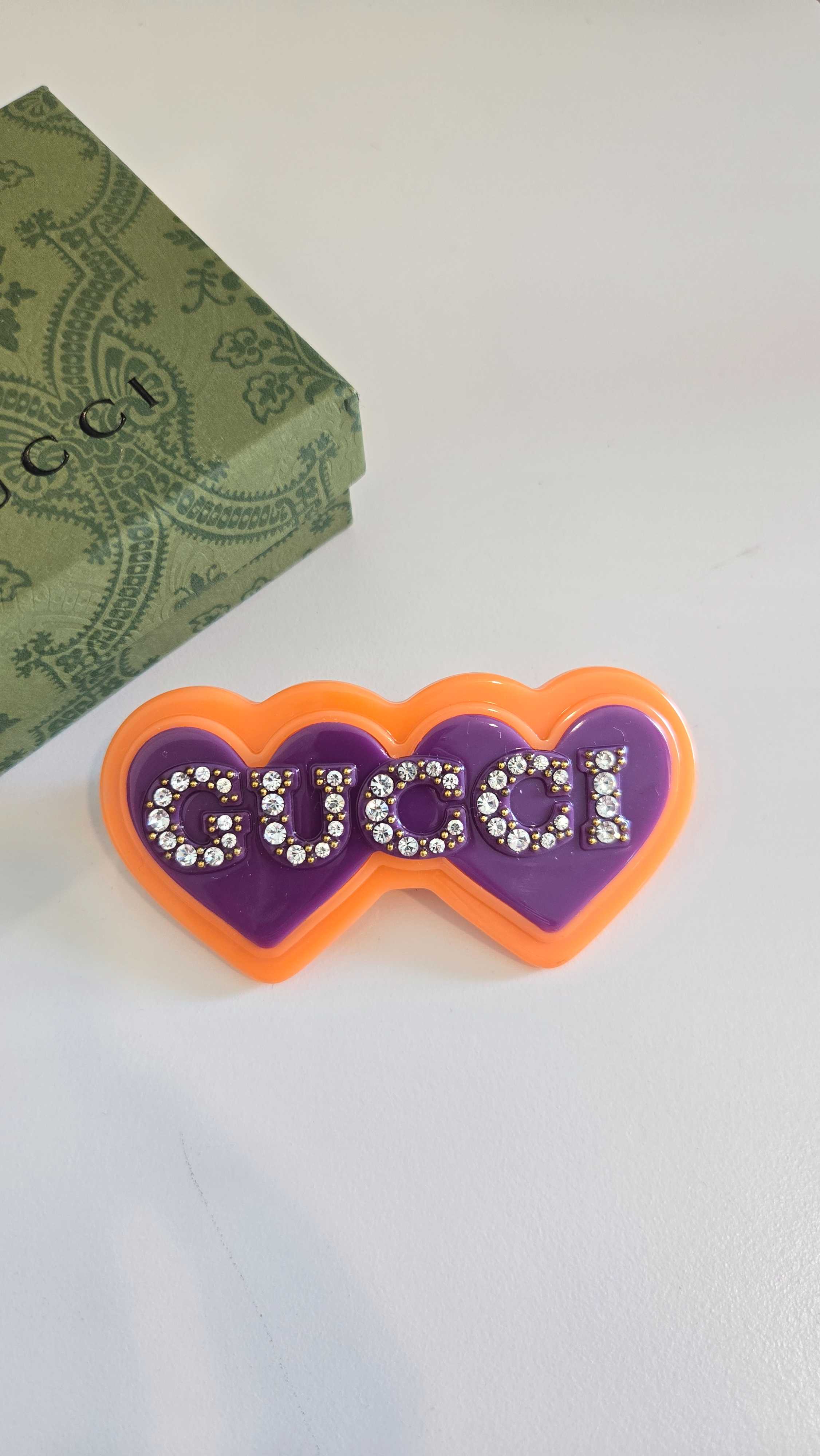 กิ๊บสปริงหัวใจคู่ ส้ม 