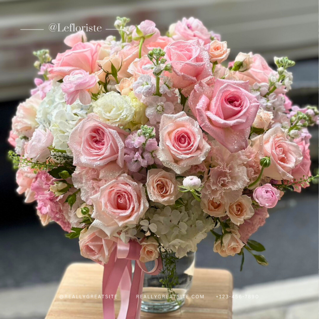 แจกันดอกไม้สด Blooming Elegance 12-1
