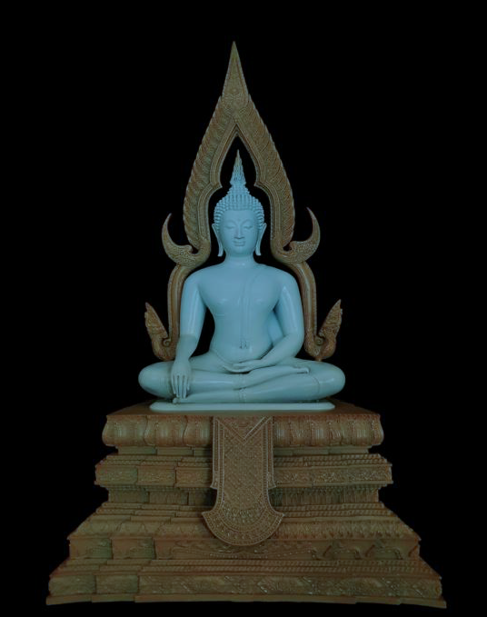 ผลงาน : สมเด็จองค์ปฐม ๒๕๖๔  ขนาด : หน้าตัก 9 นิ้ว (2 ถอด)