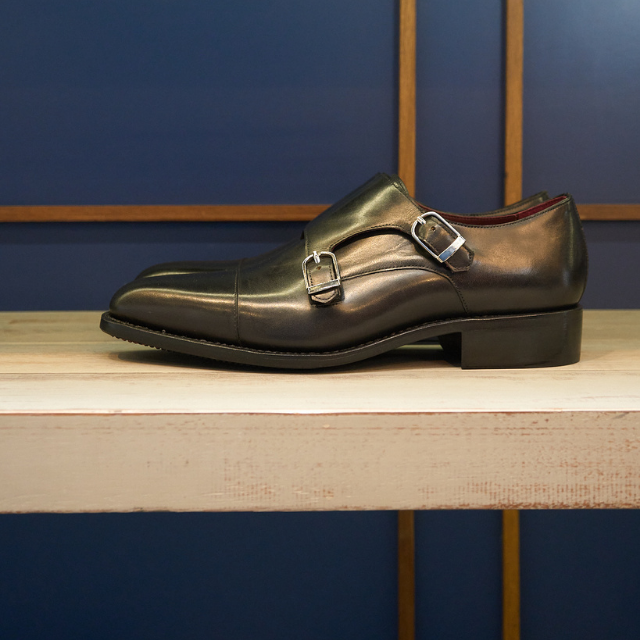 [Last chance] GYW MP Double Monk Strap (Chisel) - Black (Calf skin) - 41