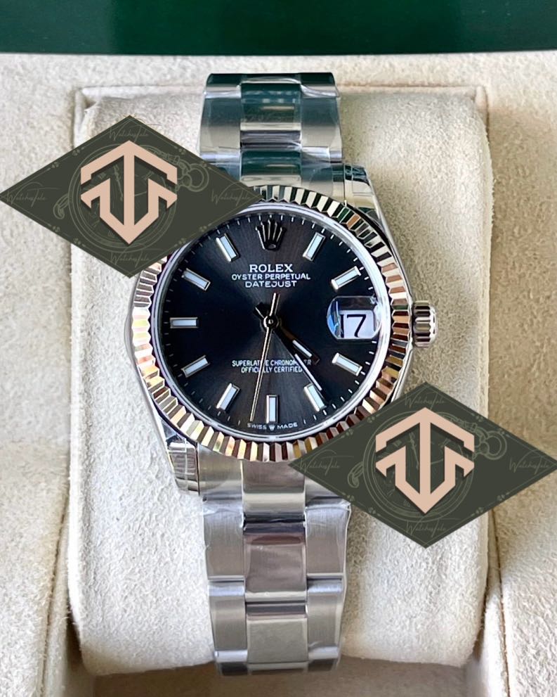 Rolex Datejust 31mm. Dark Grey Dial Oyster Ref.178274 GS