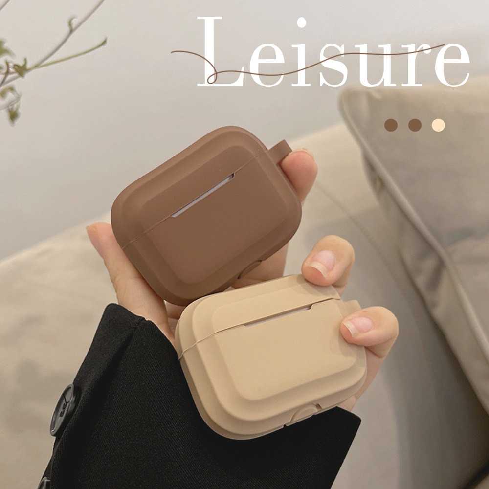 ♥ เคส Airpods : ซิลิโคนสีน้ำตาล / สีโอวัลติน (ไม่มีพวงกุญแจให้นะ)