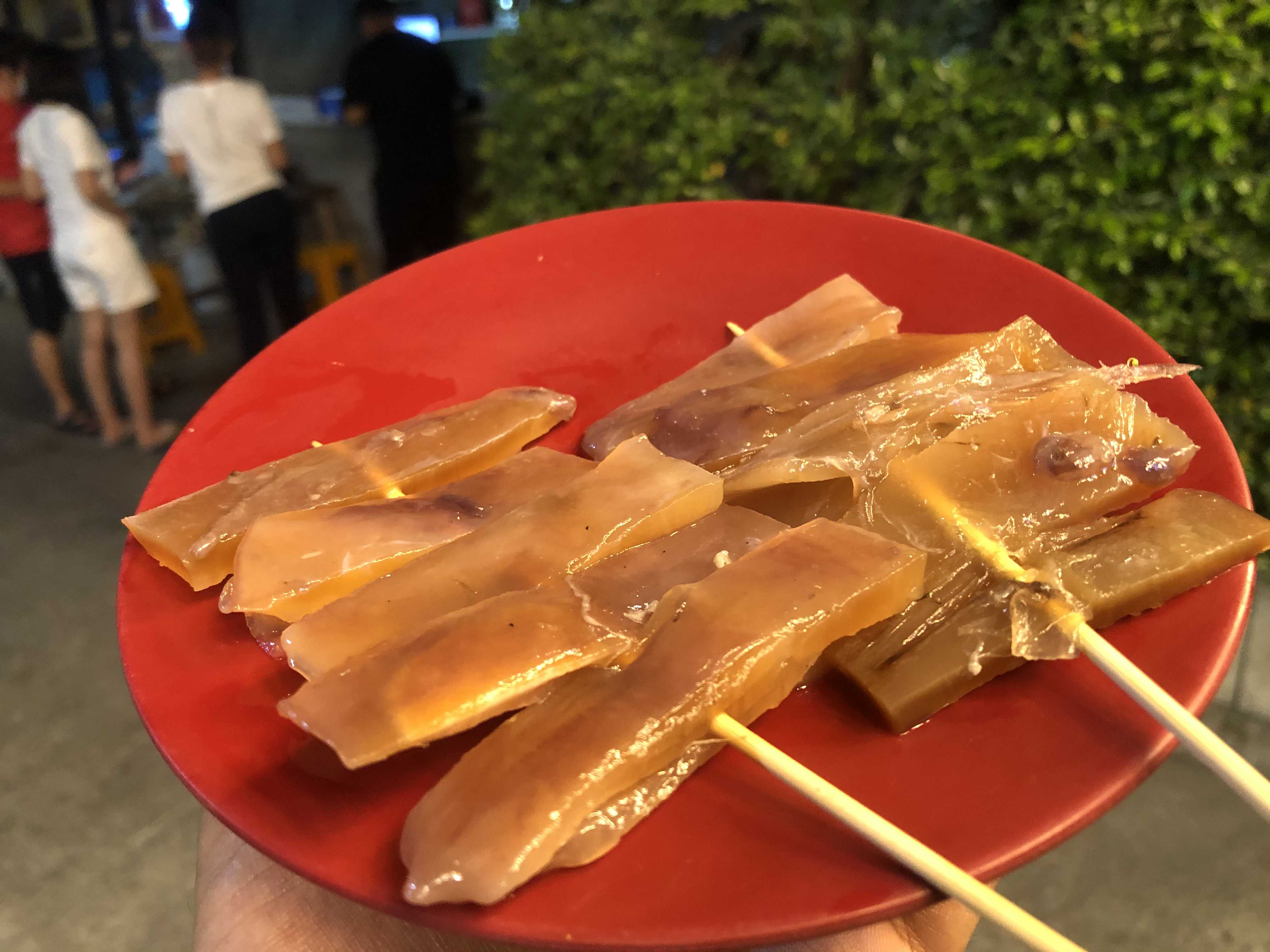 ปลาหมึกกรอบ(ย่าง)ไม้ละ