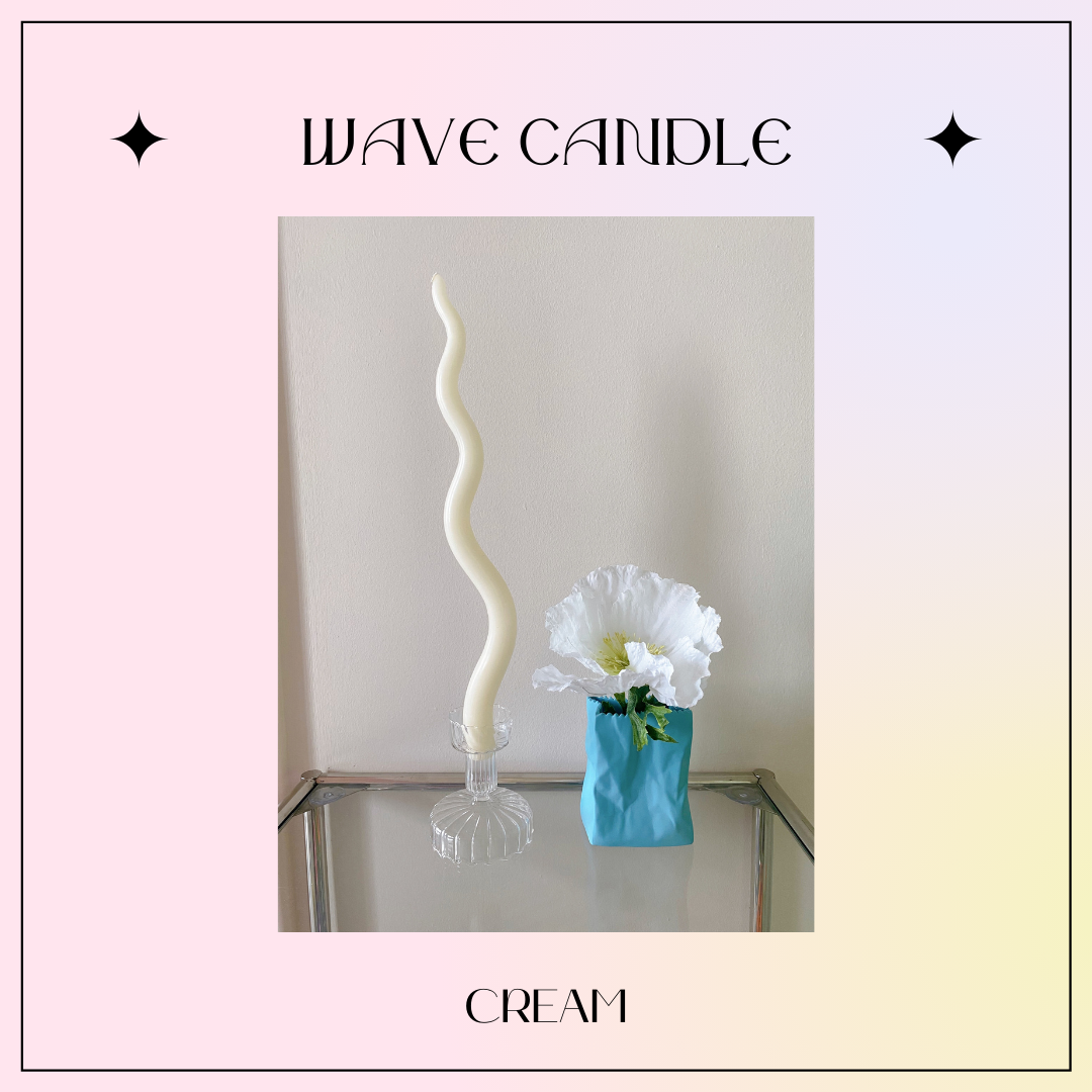 Wave Candle - Cream