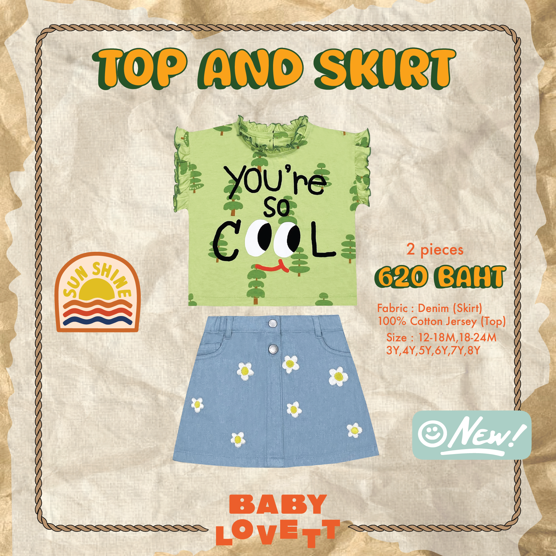 02 Denim - Top and Skirt