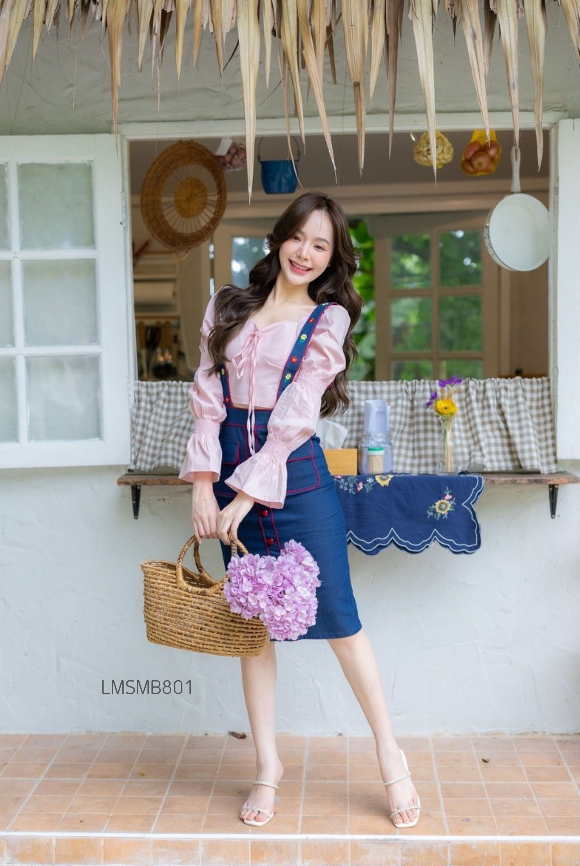 S-XL ชุดเซ็ตเสื้อกระโปรง LMSMB801