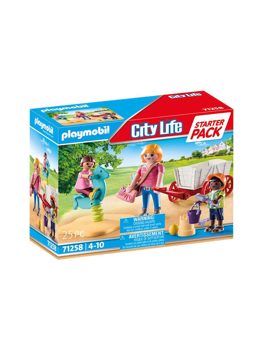 Playmobil สตาร์ทเตอร์ ครูอนุบาลกับรถลากจูง PM-71258-23
