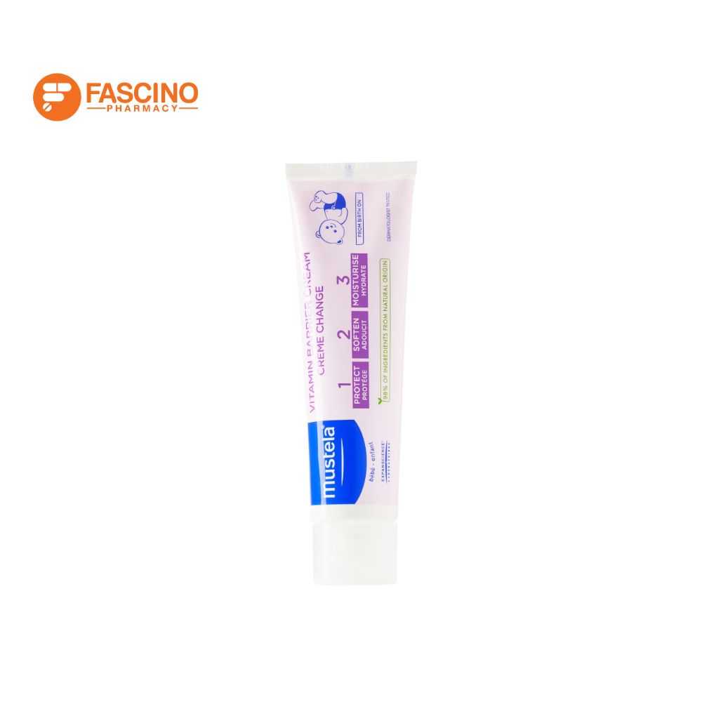 MUSTELA 1 2 3 Vitamin Barrier Cream ครีมวิตามินผิว ทาใต้ผ้าอ้อม ลดการระคายเคือง (100ml.)