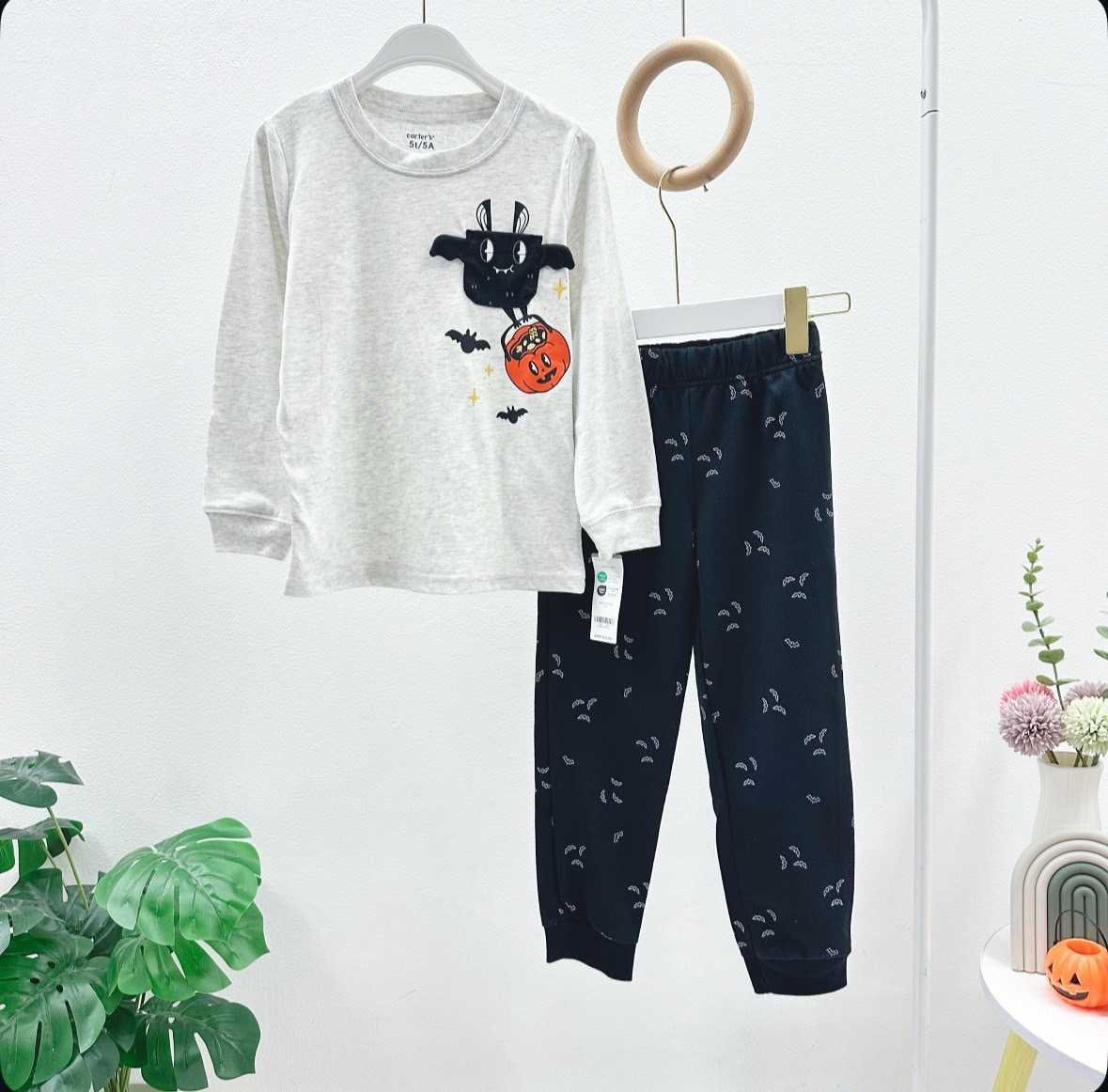 พร้อมส่ง  Halloween Pyjamas Bat Set