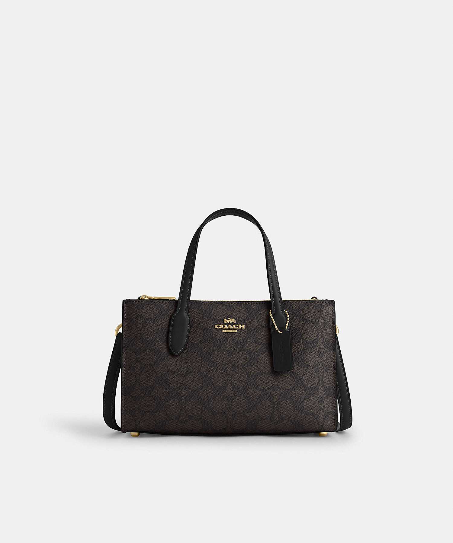 COACH NINA SMALL TOTE BAG IN SIGNATURE CANVAS CV972 IMXAQ