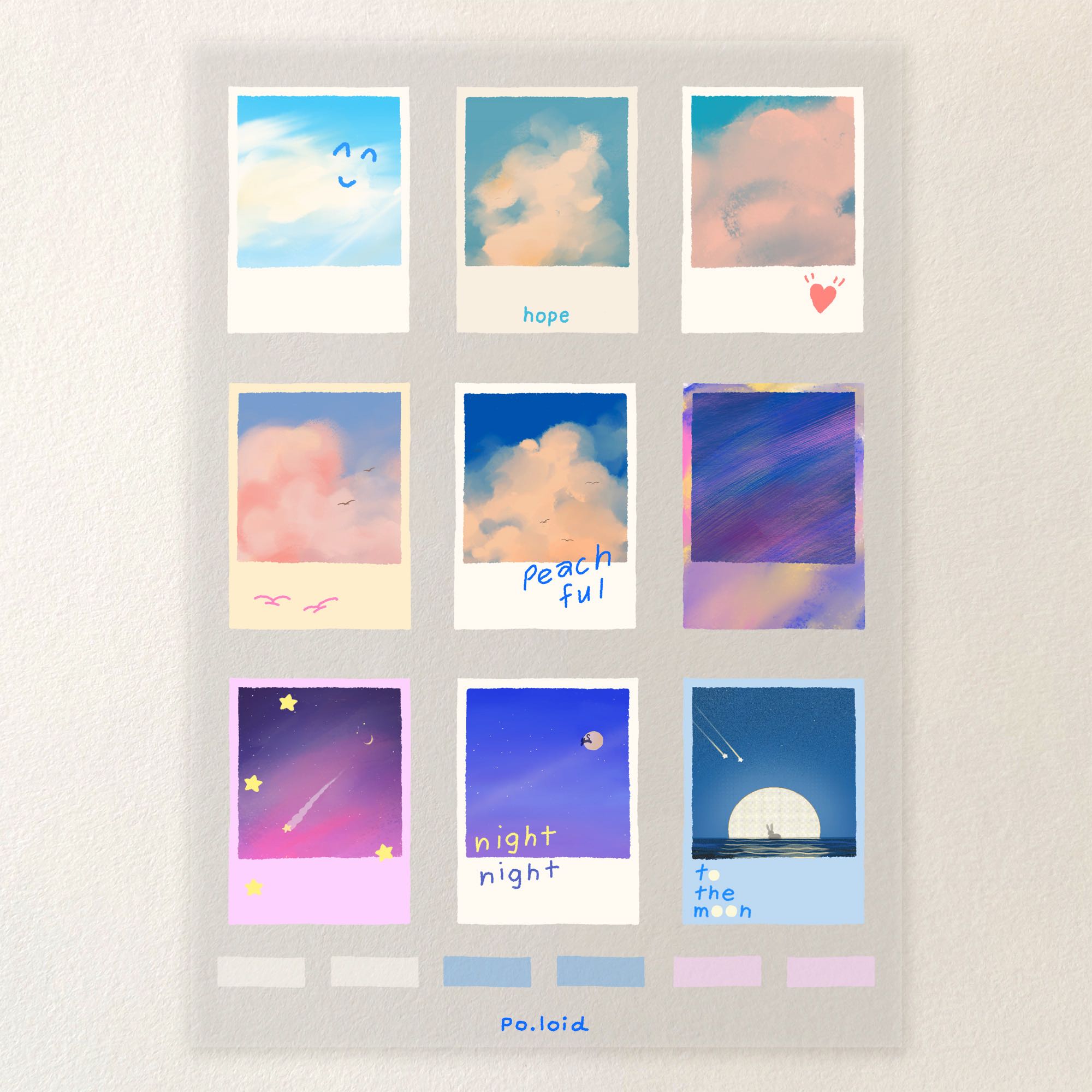 Polaroid sky sticker