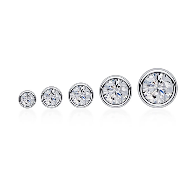 PiercingRoomByJay CZ Bezel Flat Back เงินแท้ (ราคาต่อชิ้น)