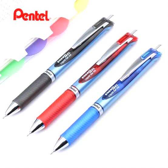 ปากกา เพนเทล Energel Liquid Gel Ink 0.5mm /0.7mm/1.0mm สีน้ำเงิน/ดำและแดง