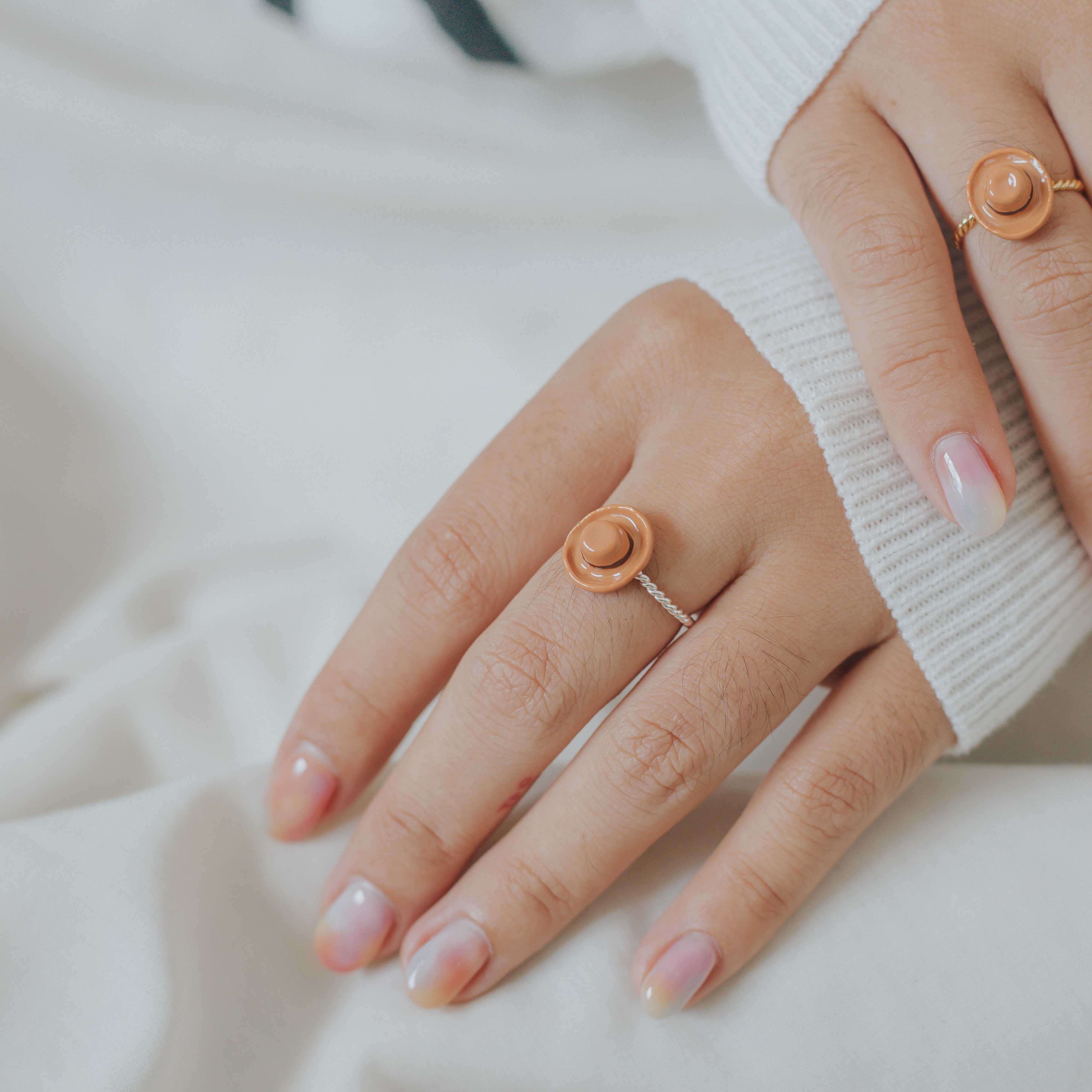 Tales of the tiny world Ring/แหวนรูปหมวกน้ำตาล