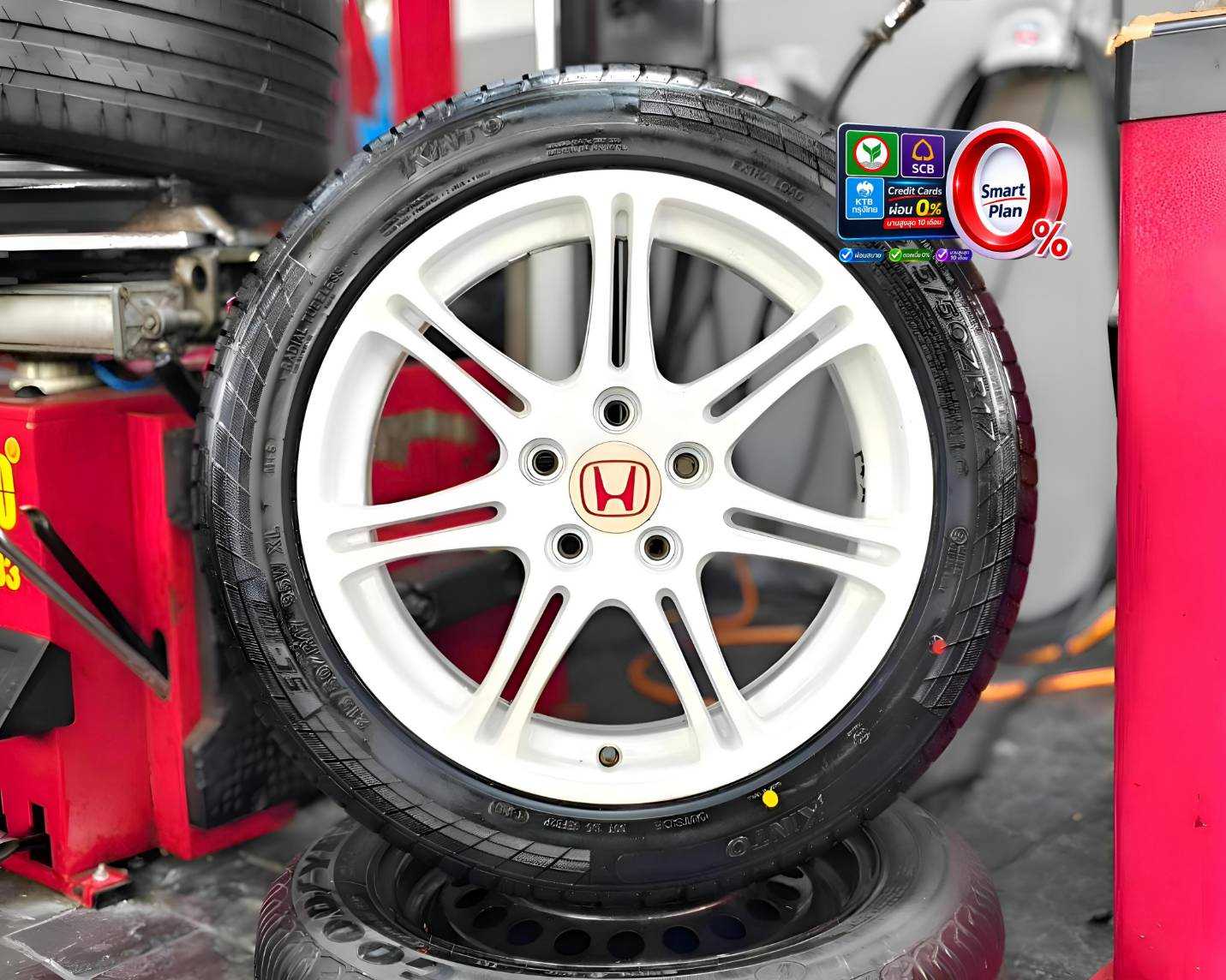 ปี25 ล้อ Civic EP 3 แท้ ขอบ 17 5 รู 114 หน้าหนังกว้าง 7J ET 45 สภาพสวยมีรอย.    27100669  91435868 
