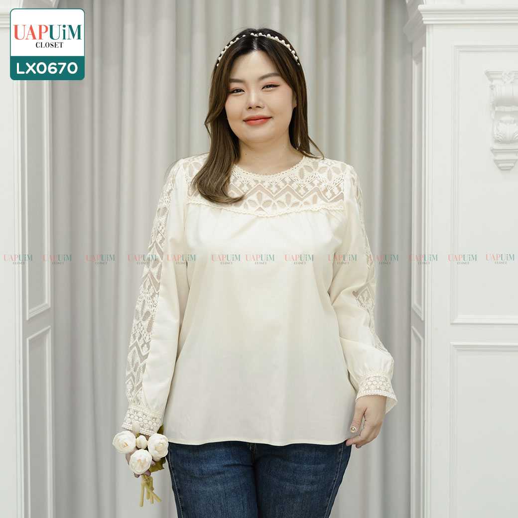 (LX0670) เสื้อแขนยาว (รอบอก 47 - 55 นิ้ว)