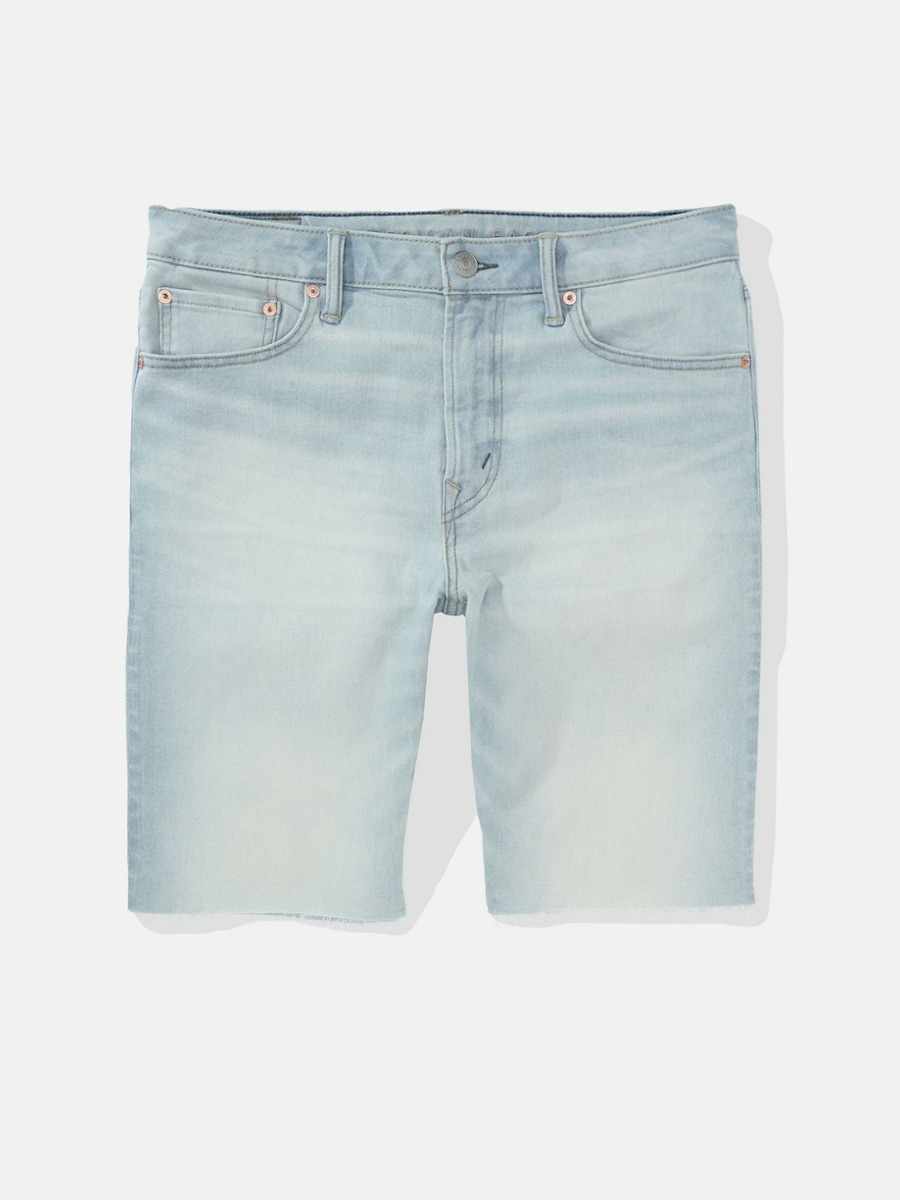 กางเกงขาสั้น ผู้ชาย INTL EXCLUSIVE LIGHT CLEAN DENIM CUTOFF SHORT - CUT & CUFF ( 013-7662-915 )