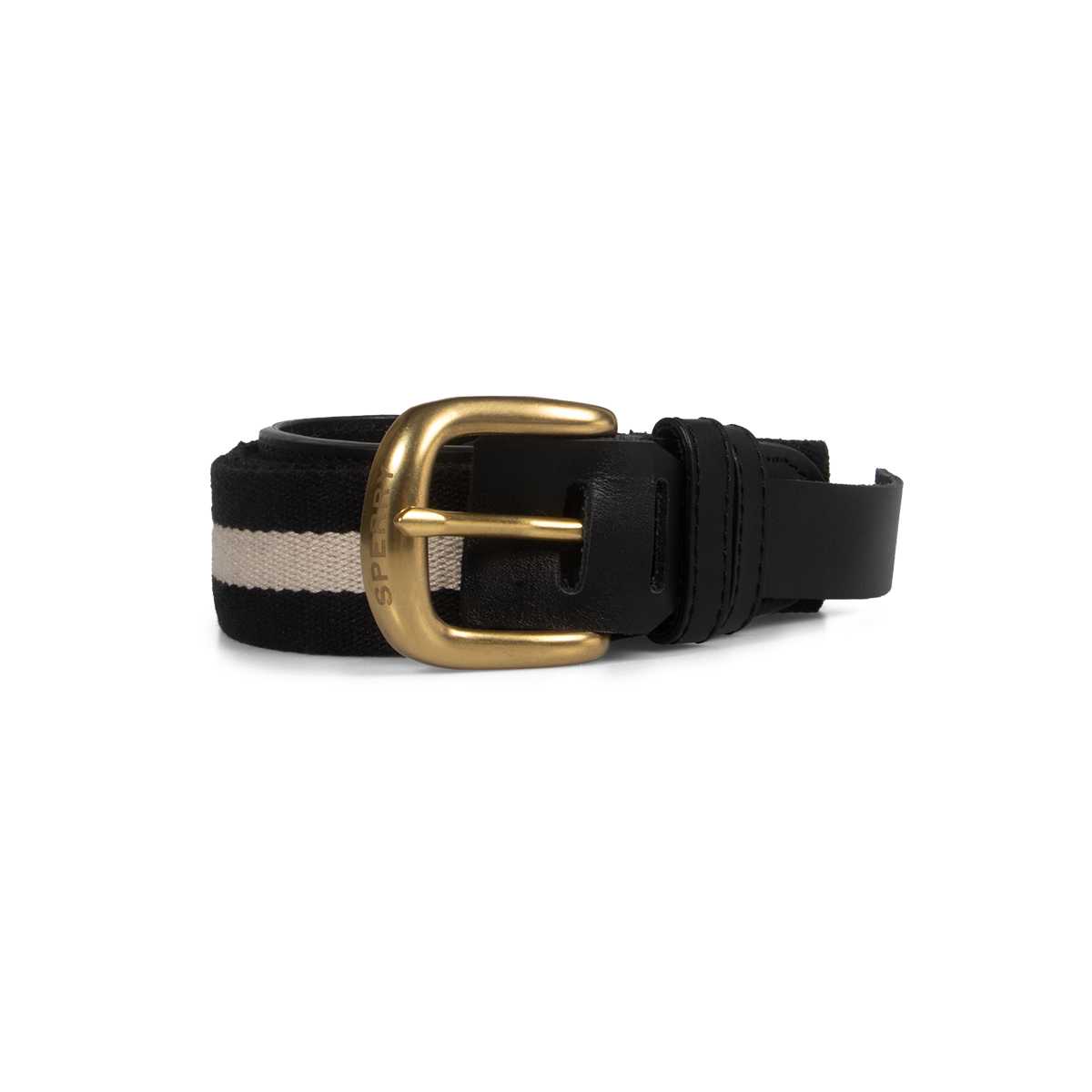 SPERRY STF24AC03B02001 Cotton Belt เข็มขัด ผู้ชาย สีดำ ( BLT )