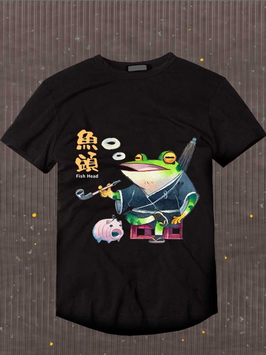 เสื้อลายโกโบะ ⚫️ เสื้อสีดำ Collection 'FishHead'