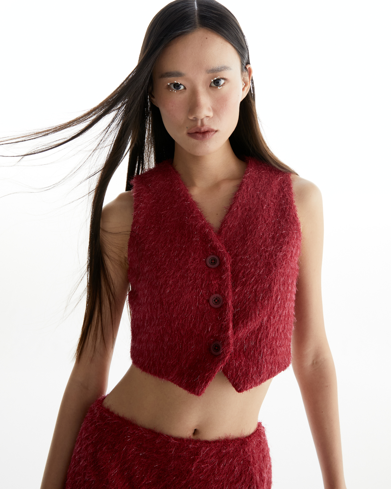 The SRT X14 (TVS251) Soft-touch Shimmer Fur Vest