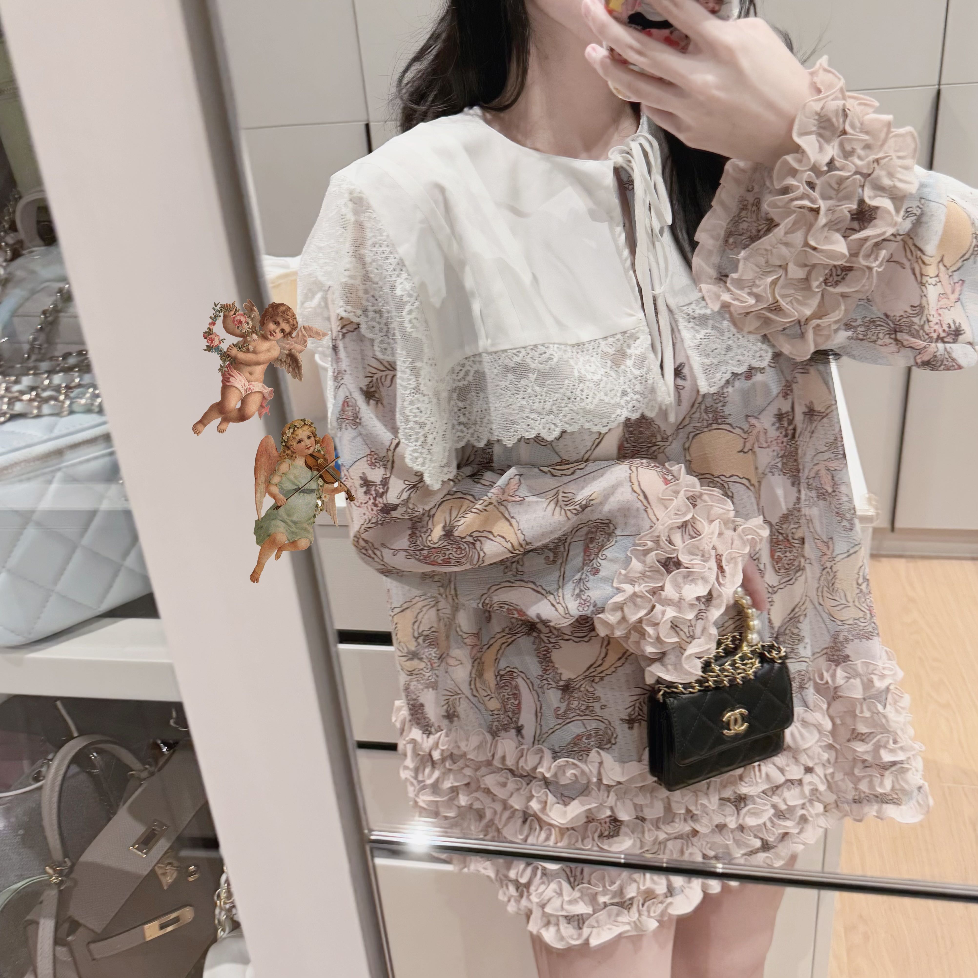 Caramel cream raffles dress