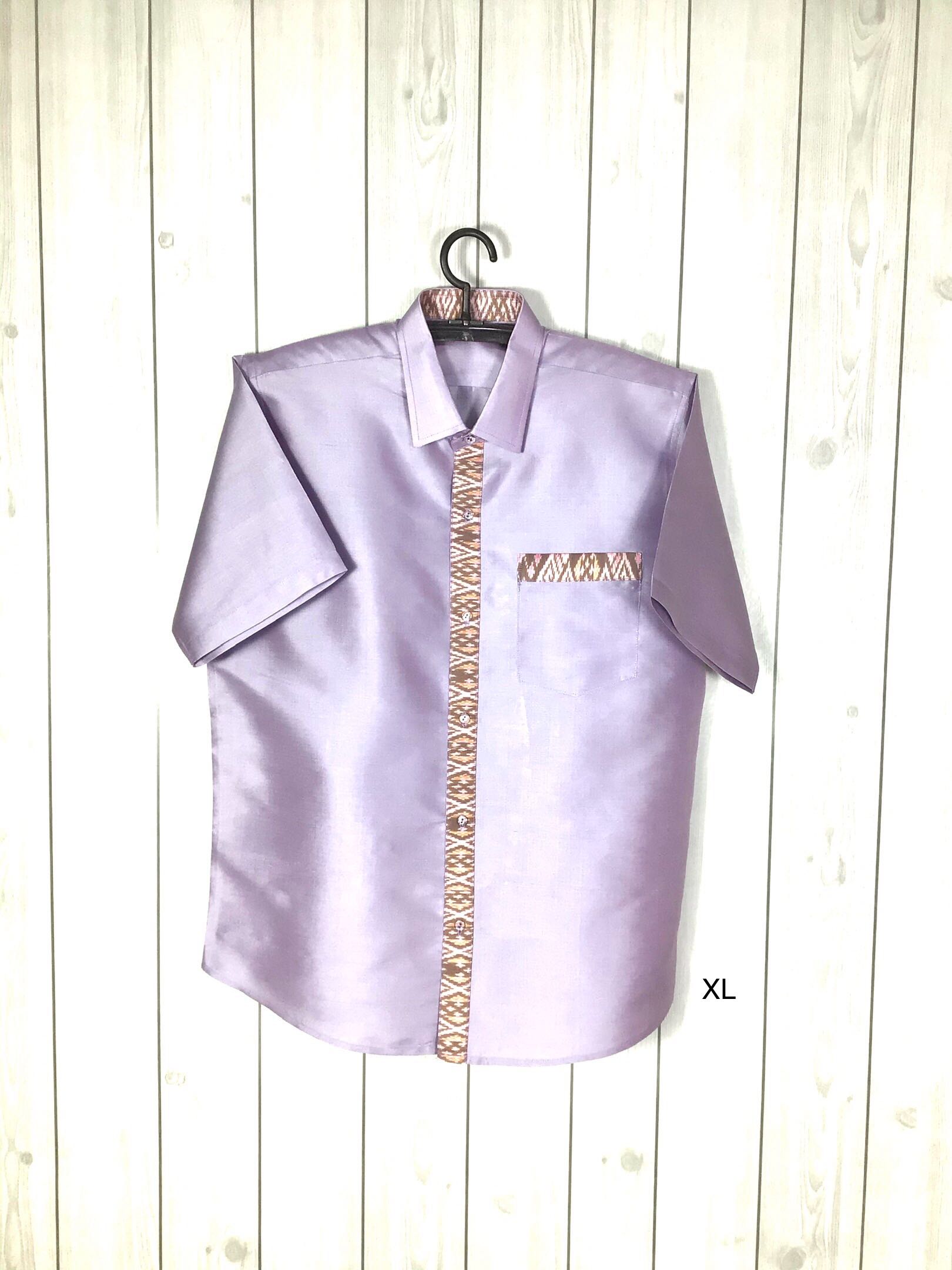 เสื้อไหมเชิ้ตไหมแท้แต่งลาย