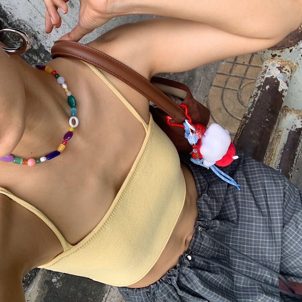 Summer knitted cami crop