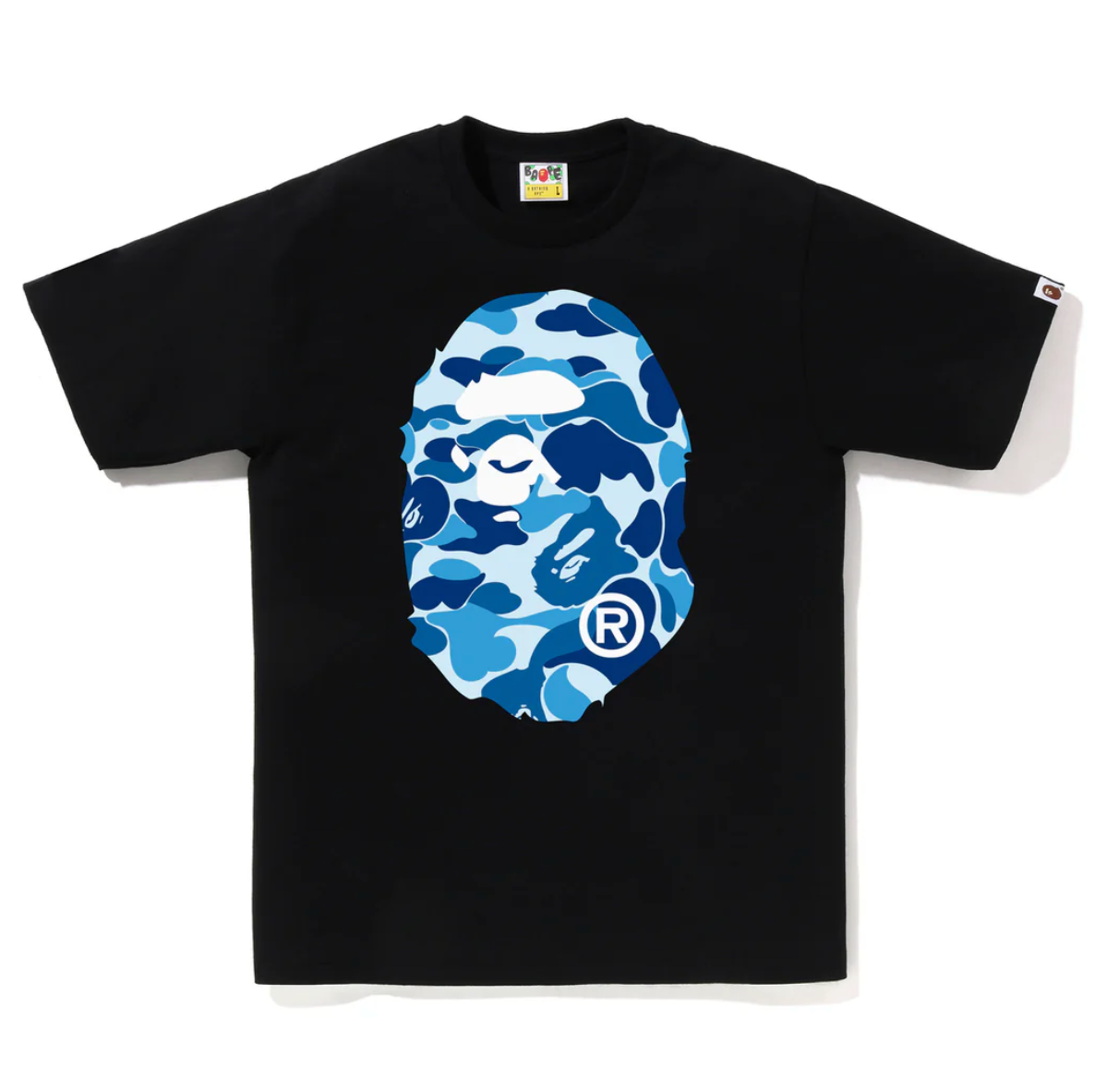 Bape ABC Camo Big Ape Head Tee BL/BK