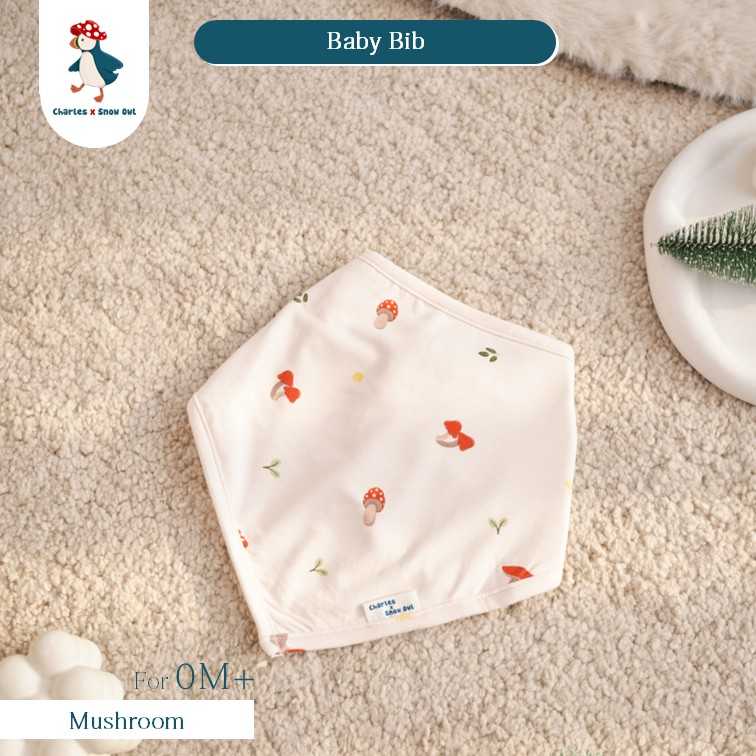 Charles x Snow Owl ผ้าบิบ ผ้ากันเปื้อน สำหรับเด็ก Baby Bib