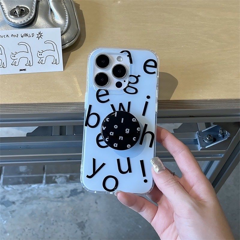 สอบถามก่อนกดสั่ง เคสตัวหนังสือ เคสภาษาอังกฤษ สีฟ้า holder griptok ไอริง ตัวอักษร เคสไอโฟน เคสiphone