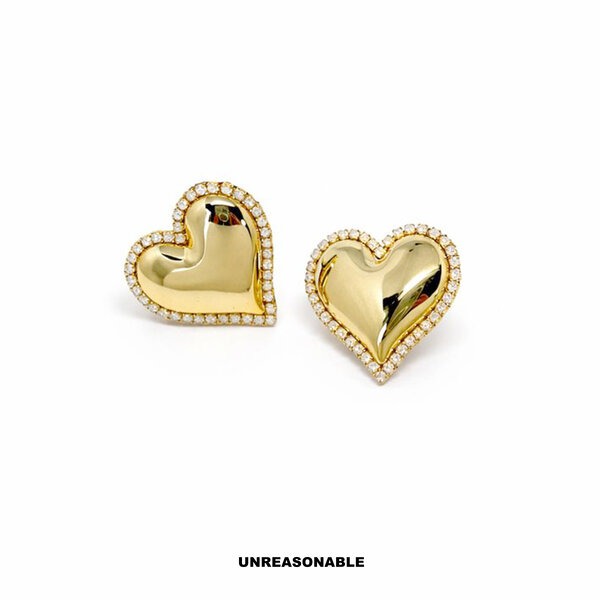 Heart of Gold Earrings. สีทอง UA1018-01 Unreasonable Accessories