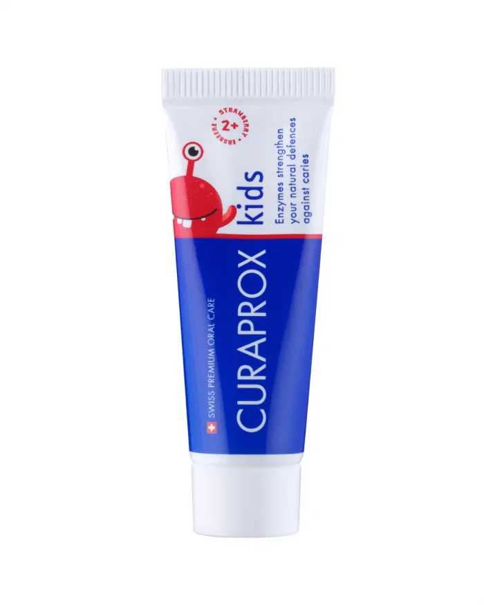 ยาสีฟันสำหรับเด็ก Curaprox Kids toothpaste Strawberry flavor 950 ppm 10ml