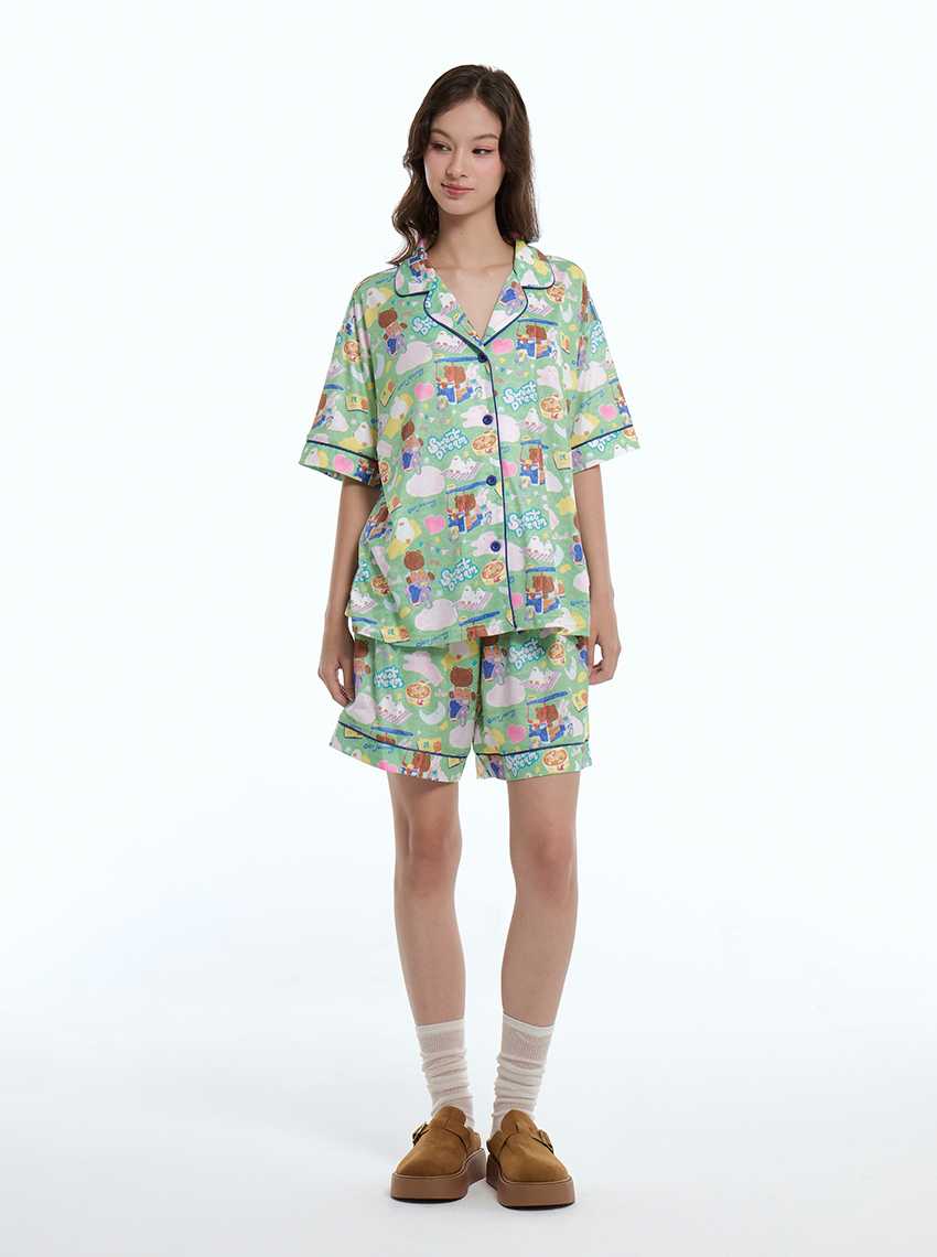 Sabina เซ็ตชุดนอน เสื้อแขนสั้น กางเกงขาสั้น รหัส SVG25009