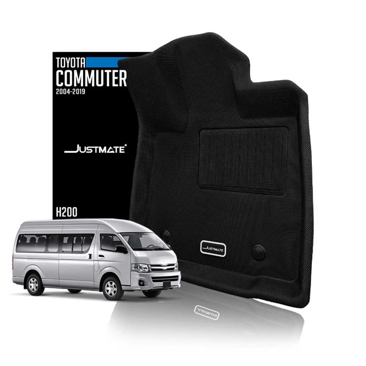 [JUSTMATE] TOYOTA พรมปูพื้นรถยนต์ COMMUTER H200 2004 - 2019 เฉพาะคู่หน้า