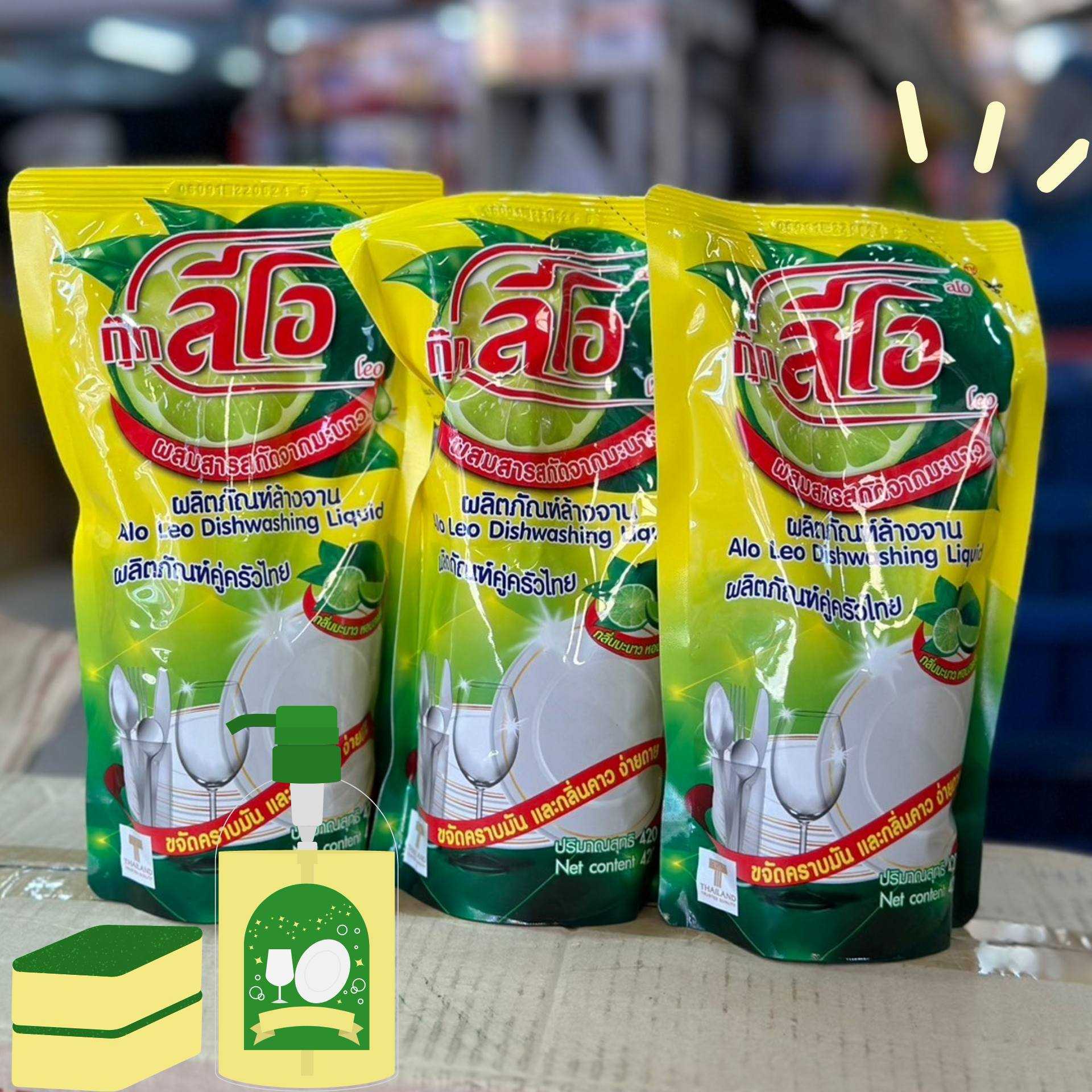 น้ำยาล้างจานลีโอ 1 ลัง 36 ถุง
