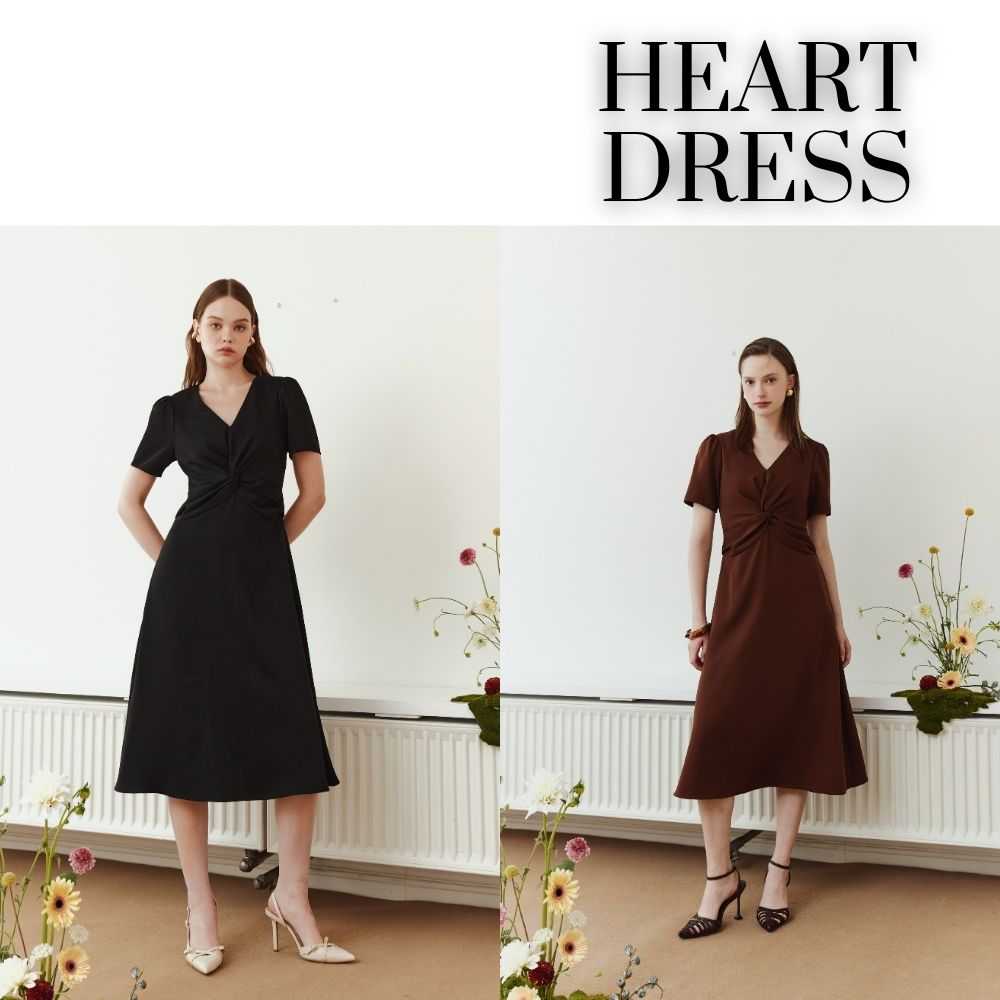 Heart Dress สี Mocha,Black, Lavender