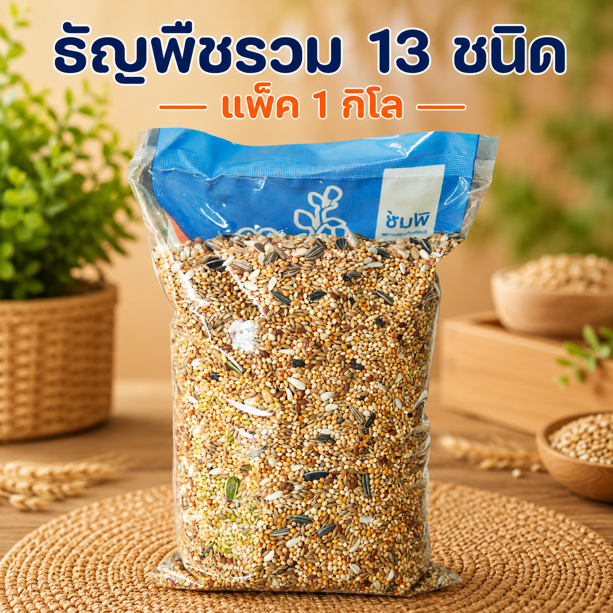 ธัญพืชรวม  13 ชนิด แพ็ค 1 กก.