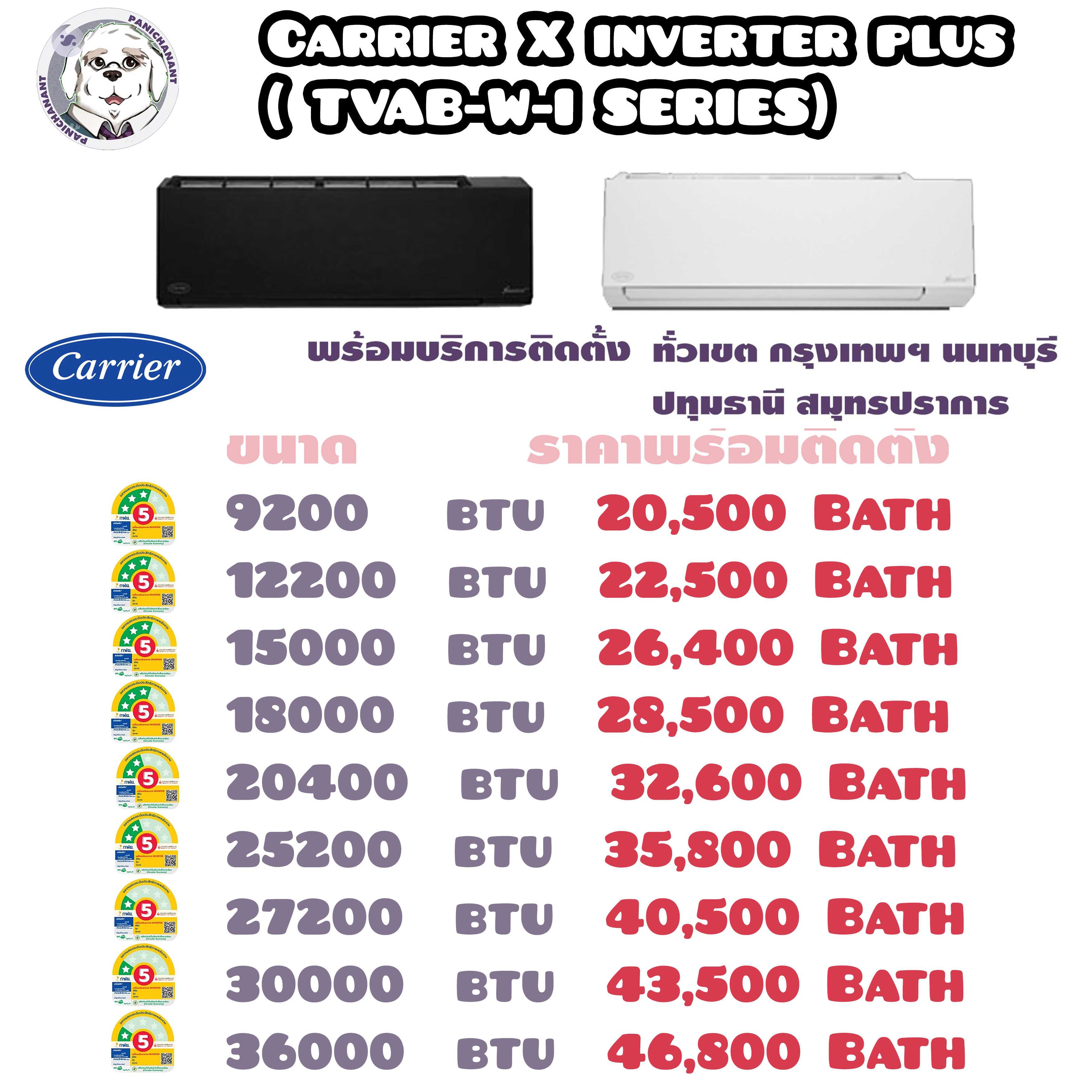 CARRIER X INVERTER Plus ( TVAB-W-I SERIES)
