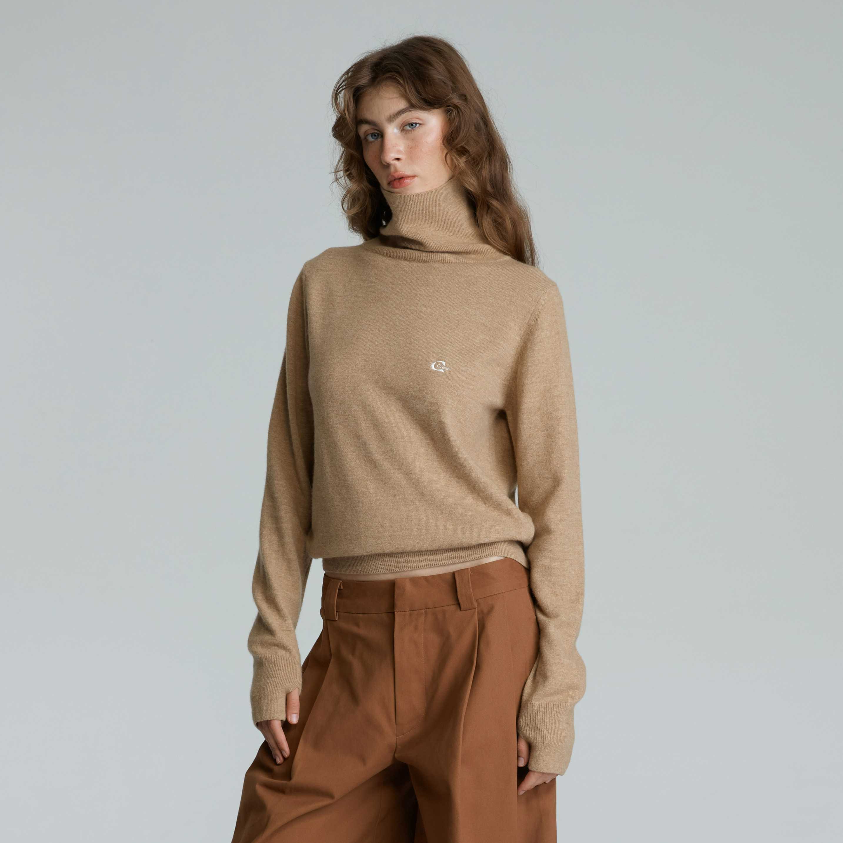 KNITTED PULLOVER (BEIGE)