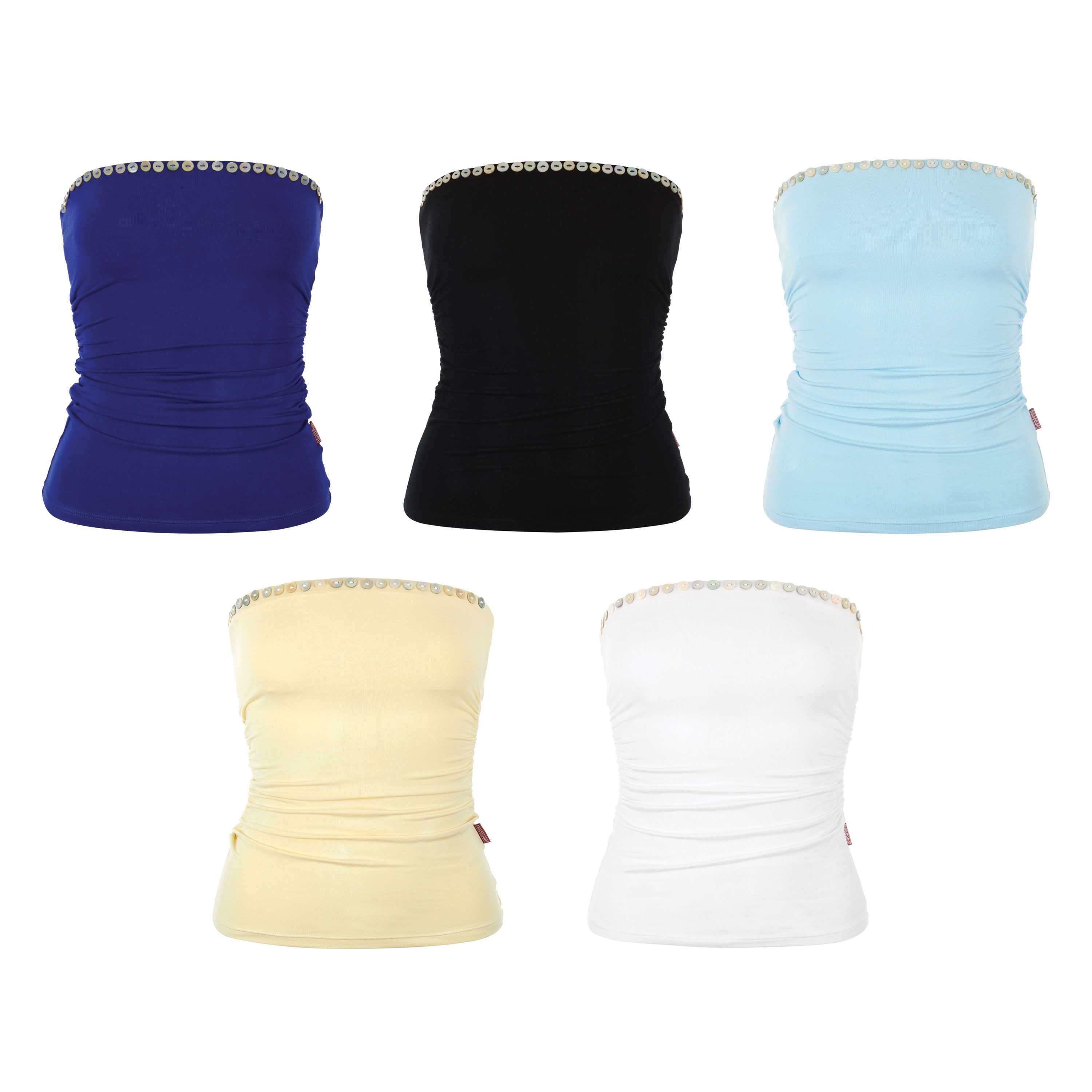 Shell button tube top