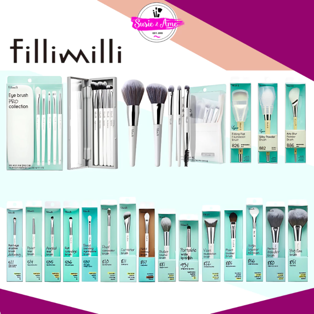 💙 FilliMilli อุปกรณ์/แปรงแต่งหน้า
