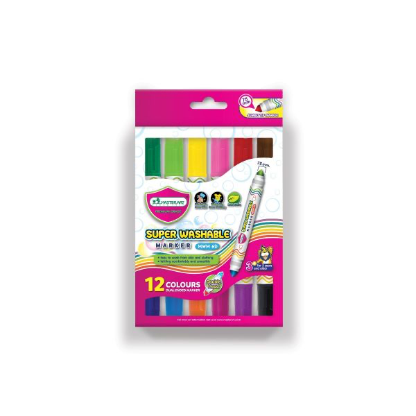มาสเตอร์อาร์ตปากกาเมจิกชนิดล้างออกได้2หัว MWM6D