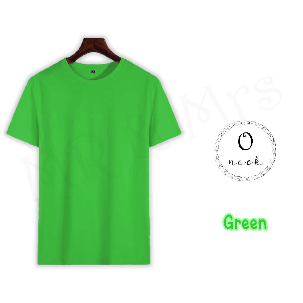 เสื้อยืดสีพื้น เสื้อคอกลม เสื้อยืดคอกลม T-Shirt ผ้าCotton (สีเขียว)