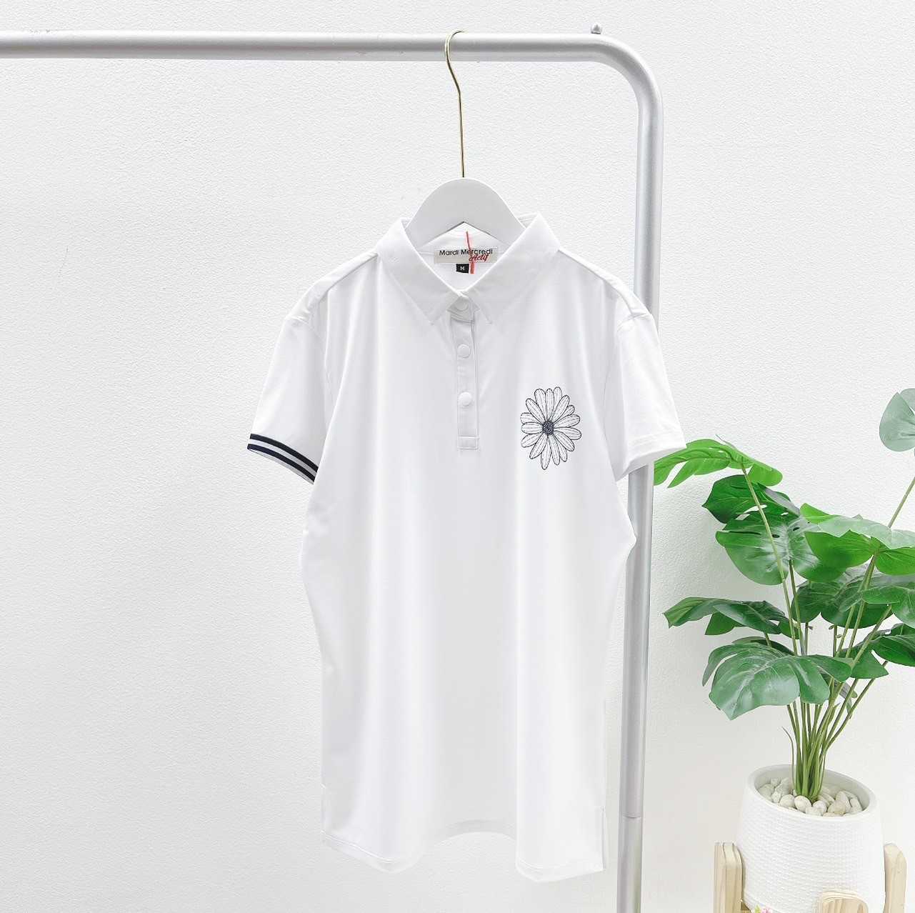 Mardi Active Air Piquet T-Shirt  (White/Black)