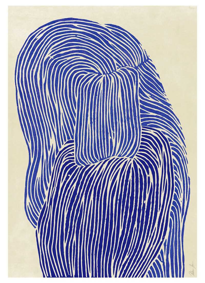 [50 x 70 cm] Deep Blue BY REBECCA HEIN (ONLY POSTER SIZE 50 x 70 cm.)