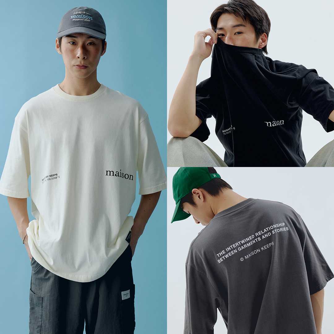 maison KEEPS | The Oversized Coordinates Tee | Unisex | เสื้อยืดทรงoversized ลายปริ้นท์