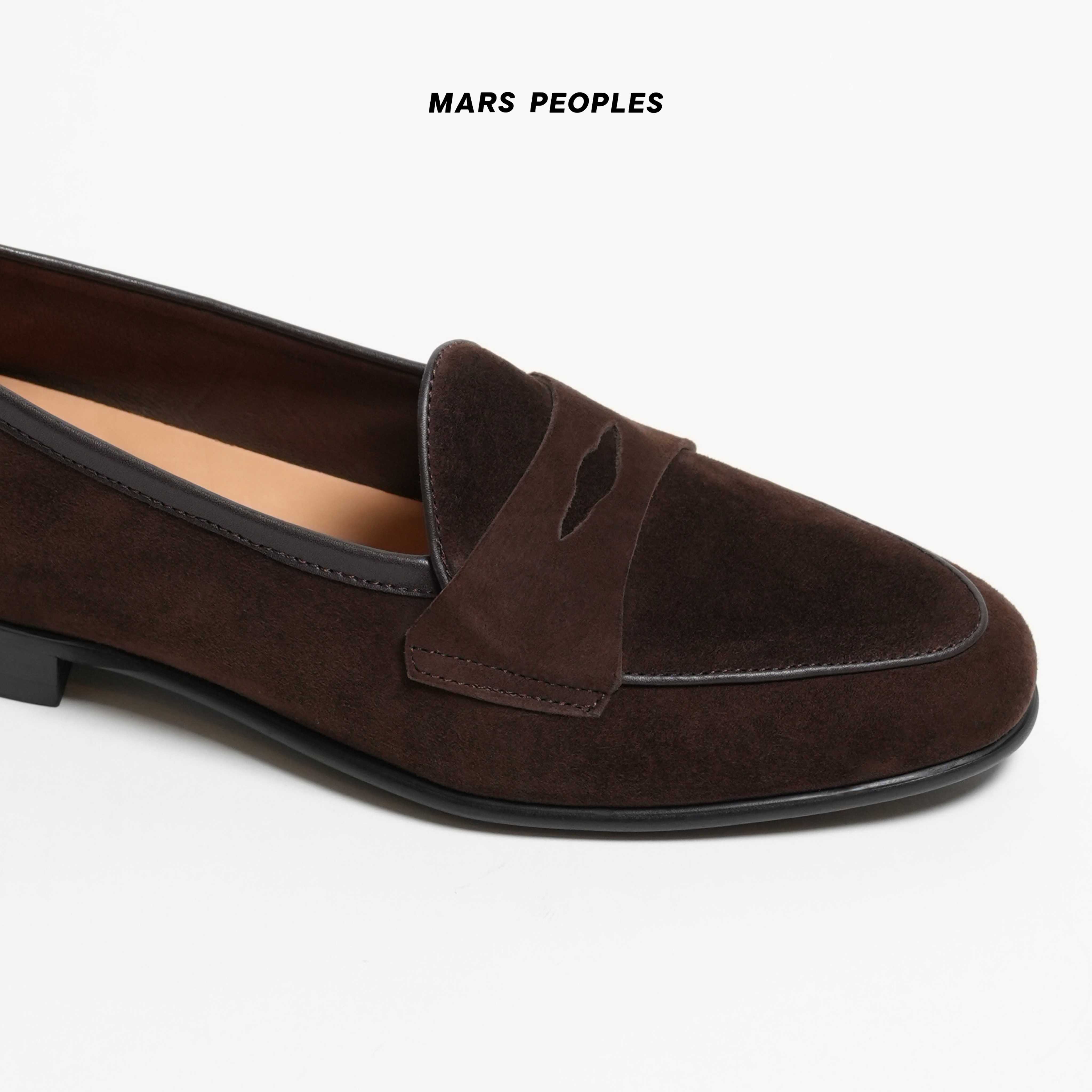 Unlined People Belgian - Dark brown suede