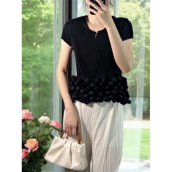 2MUAY รุ่น PP62966 3สี BUBBLE PLEATED TOP FREE SIZE