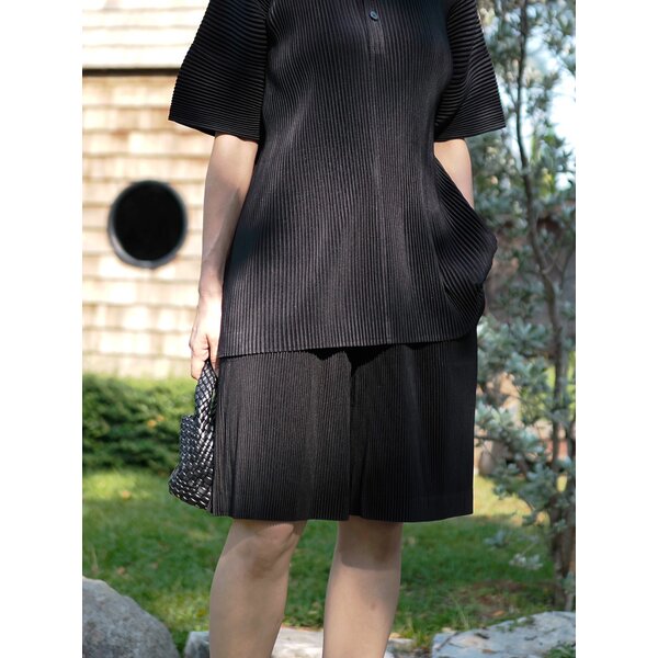 UNISEX 2MUAY รุ่น GJO8612 กางเกงพลีทคุณภาพ THICK SHORT LEG PLEATED PANTS 3 สี FREE SIZE