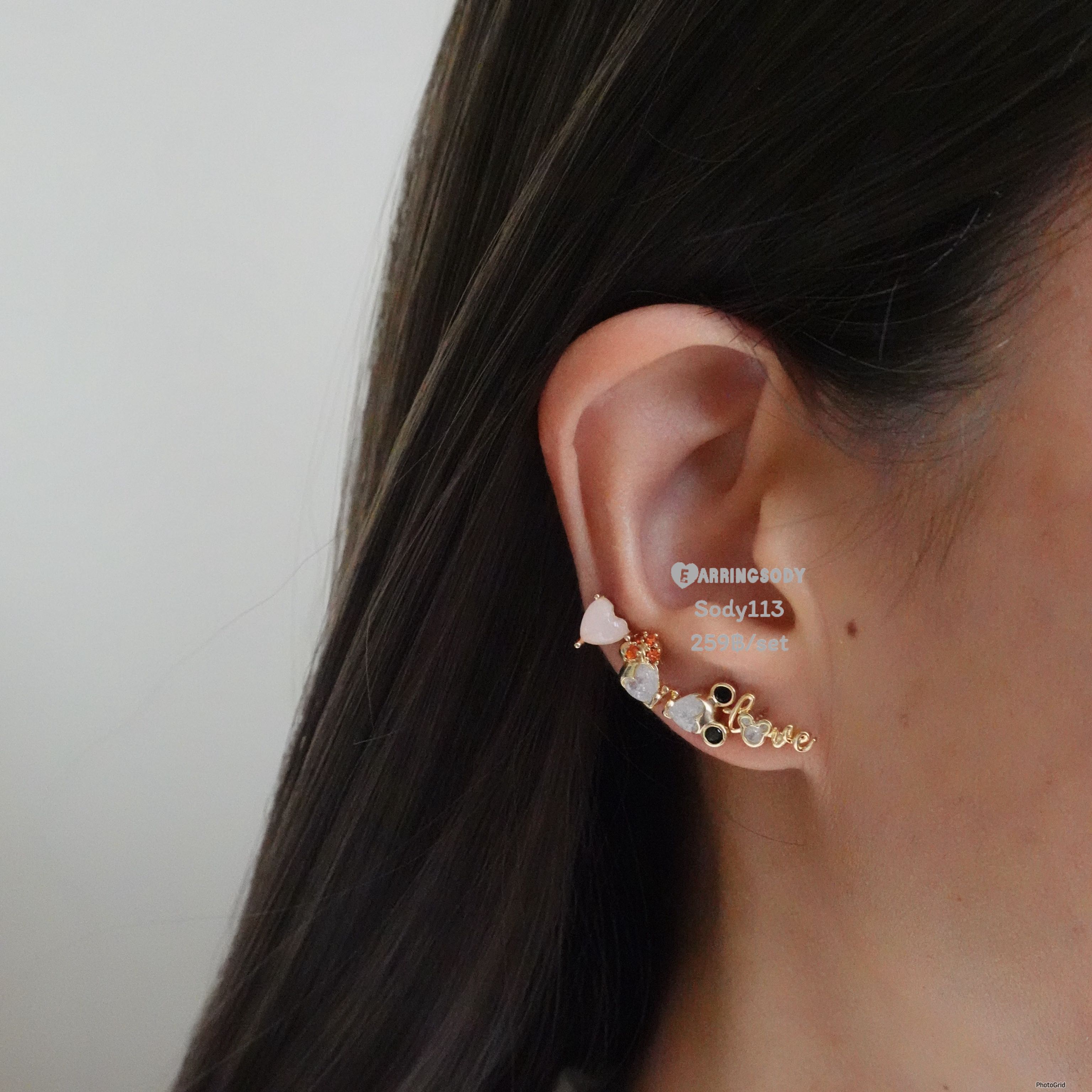 Sody113 Fairytales collection ต่างหูเซต4ชิ้น ต่างหูเงิน925